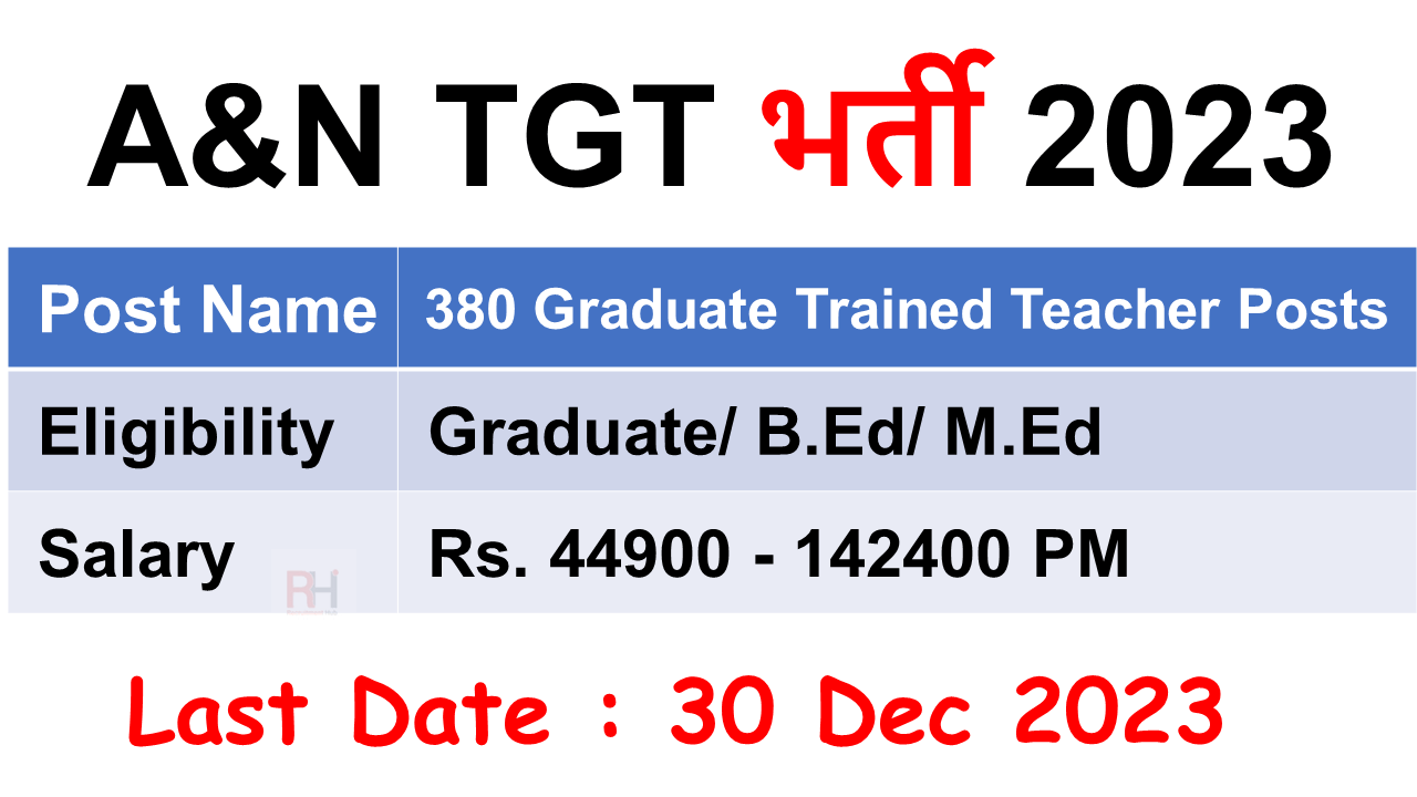 Andaman and Nicobar TGT Recruitment 2023