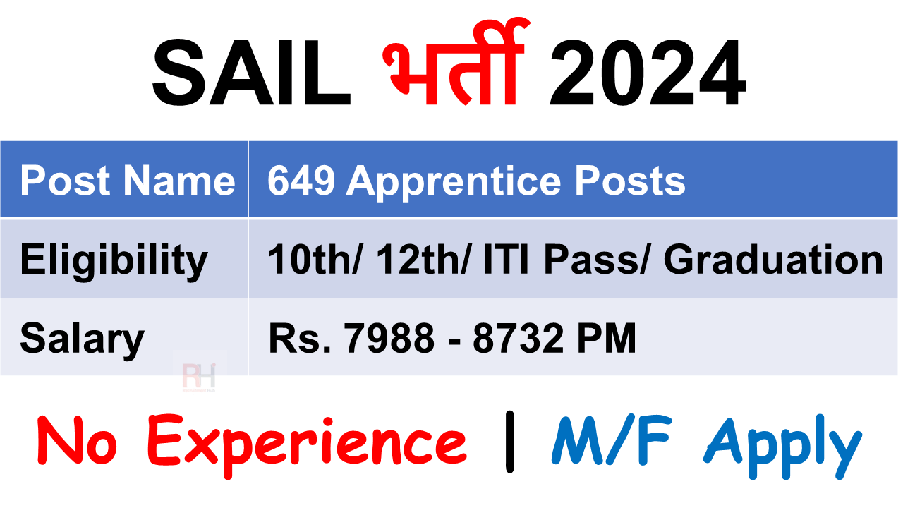 SAIL Bhilai Recruitment 2024